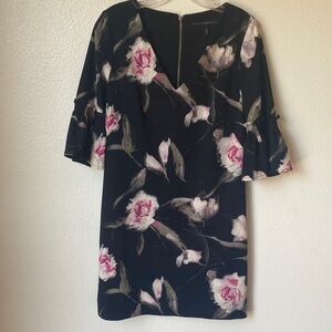 White House Black Market Black Floral Dress